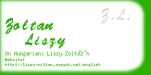 zoltan liszy business card